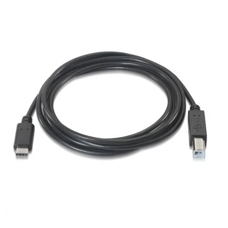 Aisens Cable USB 2.0 Impresora USB-C a USB-B, 2m, Negro